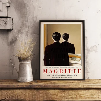 Rene Magritte Platno Slikarstvo Klasična Slika Človek Umetnine, Razmnoževanje, Tiskanje Plakatov in Stenskih slikah, za dnevno Sobo Cuadros