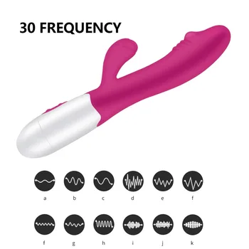 EXVOID 30 Frekvenca Rabbit Vibrator za G Spot Massager Dildo Vibratorji za Ženske Dvojno Vibracije Silikonski Adult Sex Igrače za Ženske