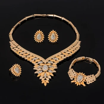 2019 Modni izjavo nakit set blagovne Znamke Dubaj zlato barvo Nakit Set Nigerijski Poroka ženska dodatki, nakit nastavite na Debelo
